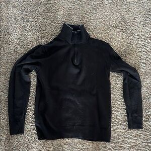 Men's Black Half-Zip Sweater